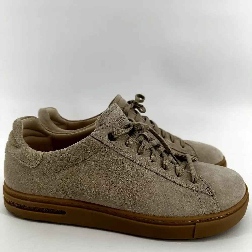 Birkenstock Bend Sneakers Suede Cork Lace Up Low Top Sandcastle 11 NWOT